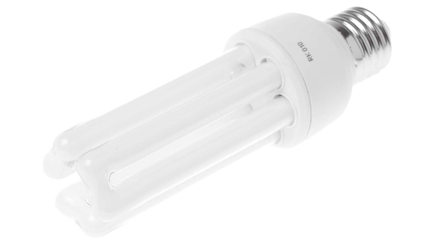 GE E27 Stick Shape CFL Bulb, 20 W, 2700K, Warm White Colour Tone