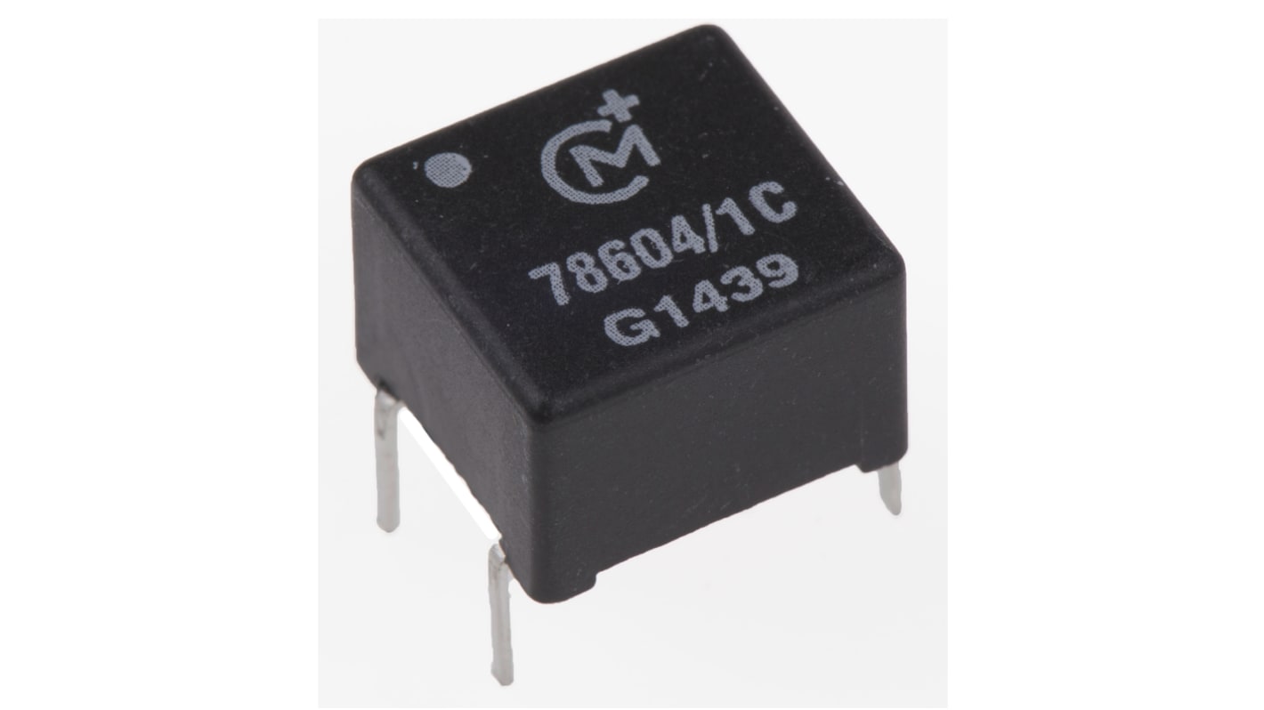 Murata Power Solutions 脉冲变压器, 匝数比2:1, 初级电感2000μH, 通孔安装, 9.52 x 9 x 6.35mm