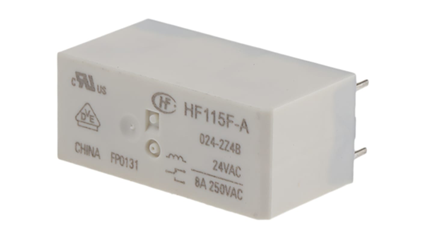 RS PRO 24V ac Spule 2-poliger Wechsler Printrelais 8A 350Ω 750mW Monostabiles Relais