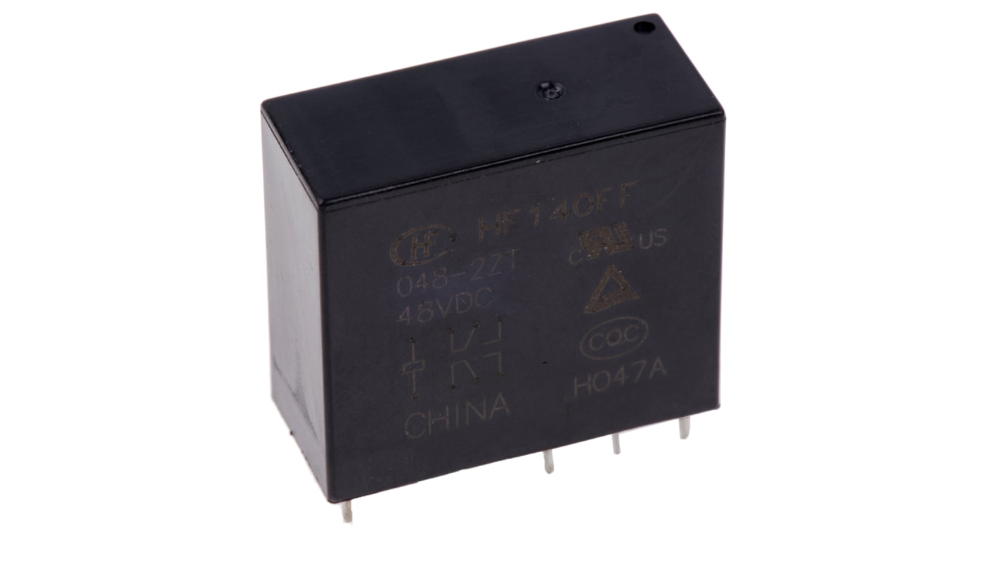 RS PRO PCB Mount Power Relay, 48V dc Coil, 10A Switching Current, DPDT