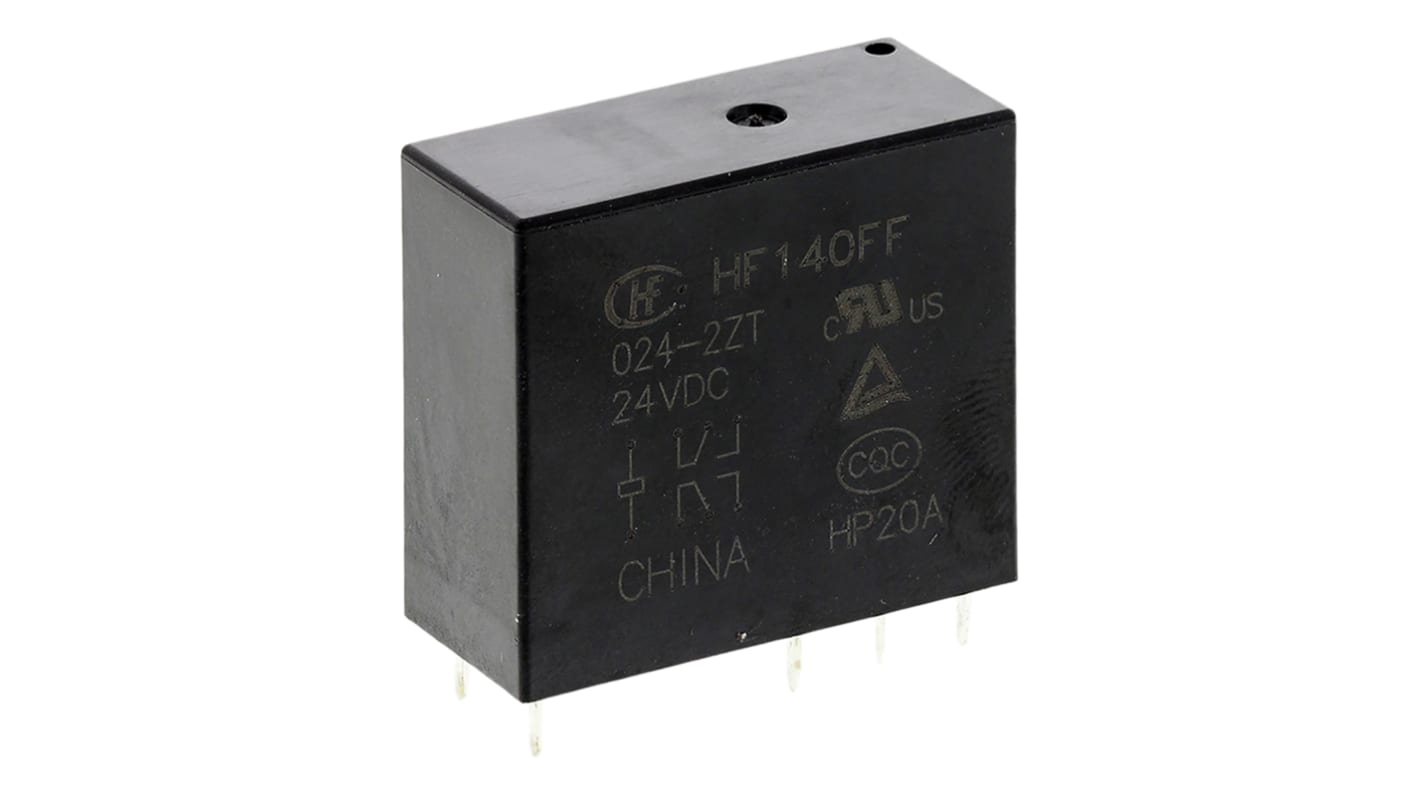 RS PRO PCB Mount Non-Latching Relay, 24V Coil, 10A Switching Current, DPDT