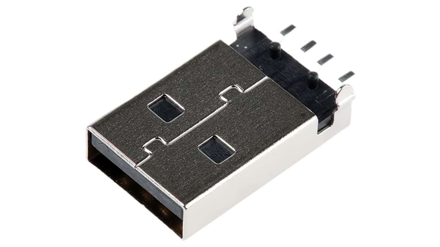 Molex Right Angle, SMT, Plug Type A USB Connector