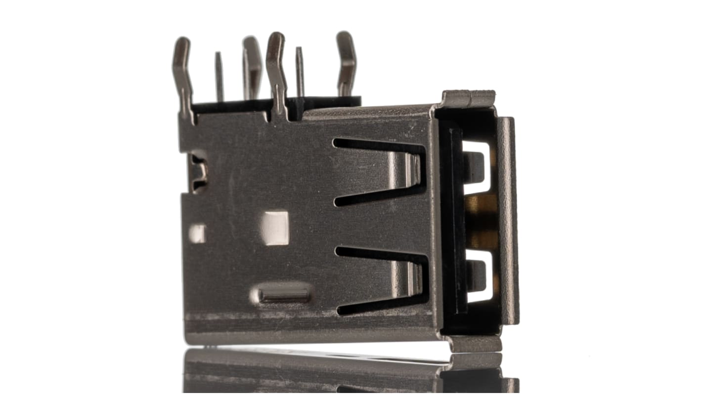 Molex Right Angle, Through Hole, Socket Type A 2.0 USB Connector