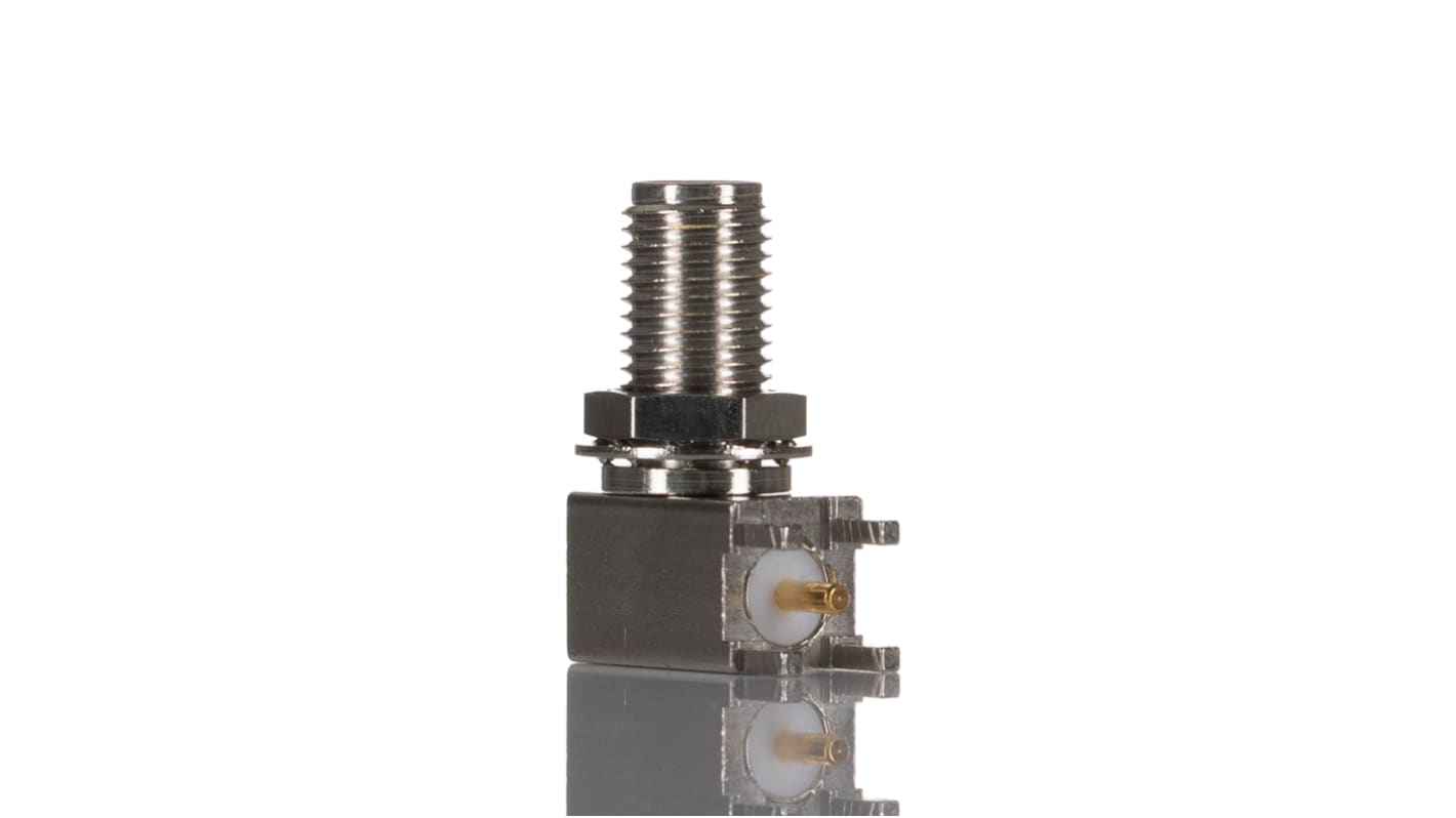 Molex SMA Series, Jack PCB Mount SMA Connector, 50Ω, Solder Termination, Right Angle Body