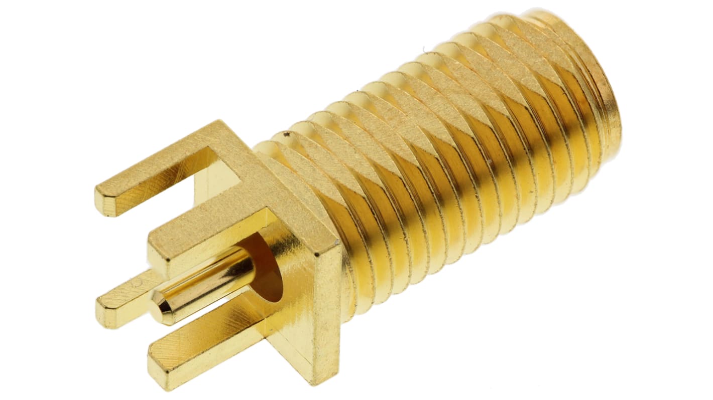 Molex SMA Series, Jack Edge Mount SMA Connector, 50Ω, Solder Termination, Straight Body
