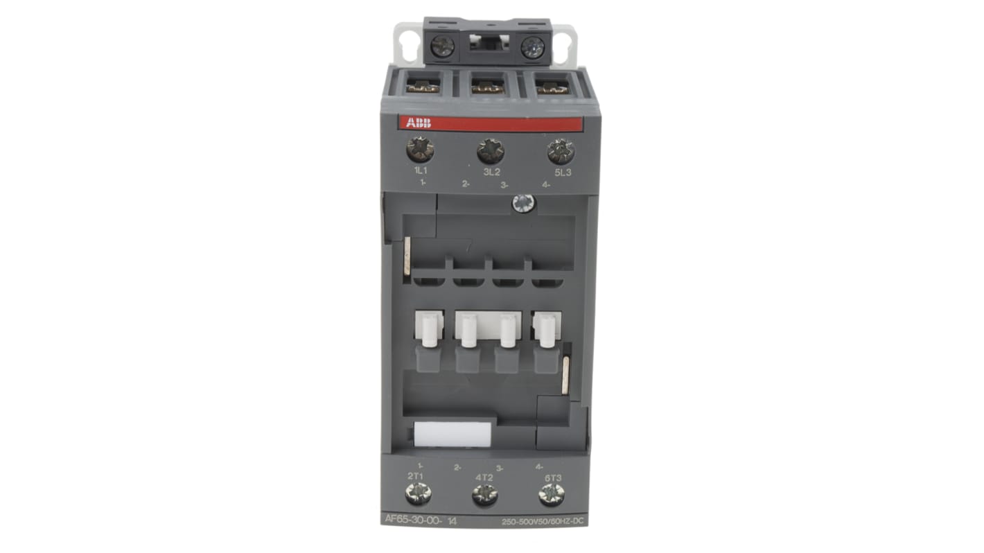 Contattore ABB, serie AF, 3 poli, 3 NA, 105 A, 30 kW, bobina 250 → 500 V ac/dc