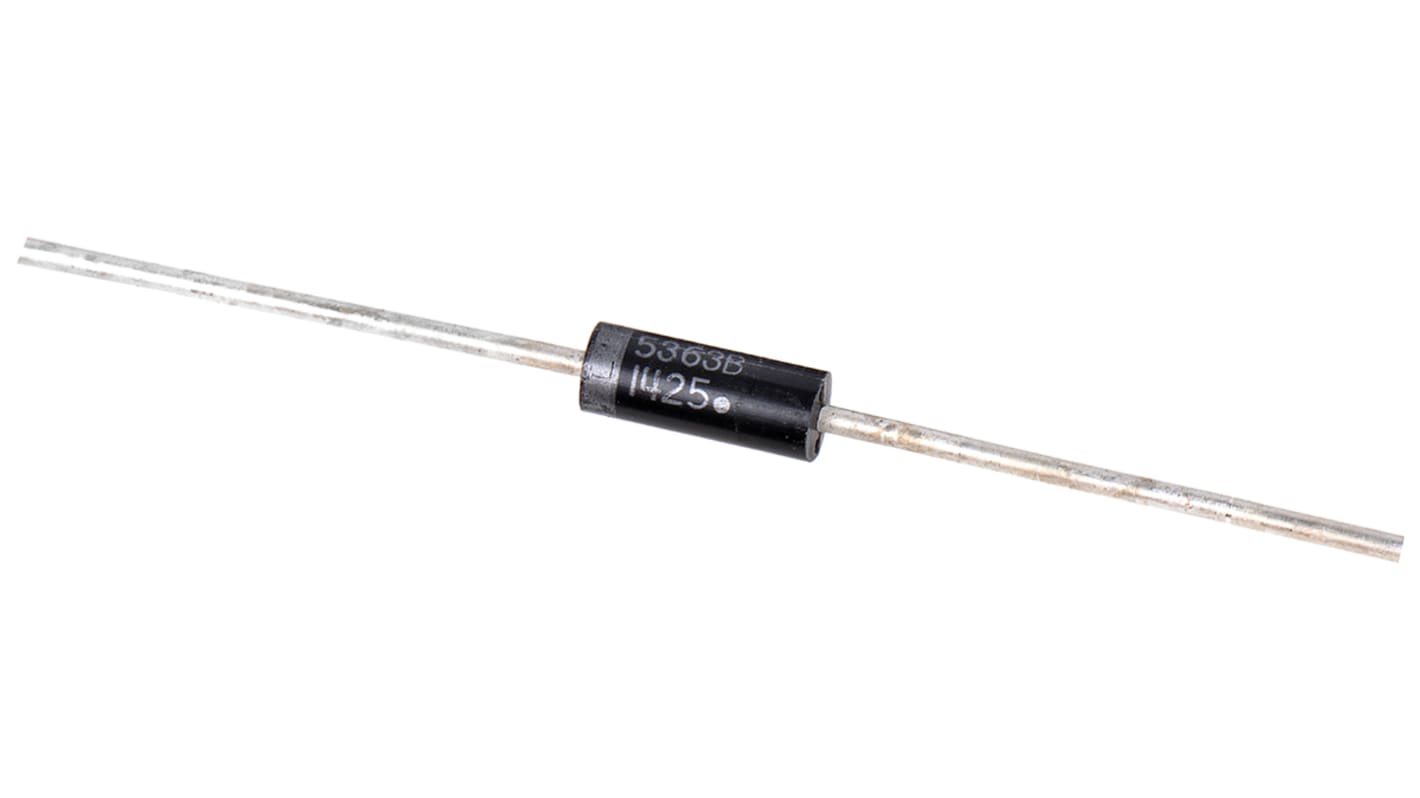 onsemi, 30V Zener Diode 5% 5 W Through Hole 2-Pin DO-15