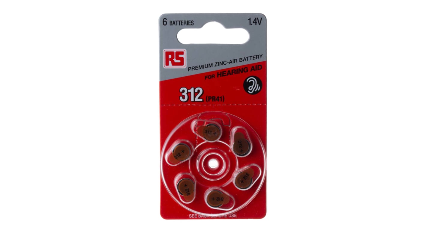 RS PRO ボタン電池, 空気亜鉛電池, 1.4V