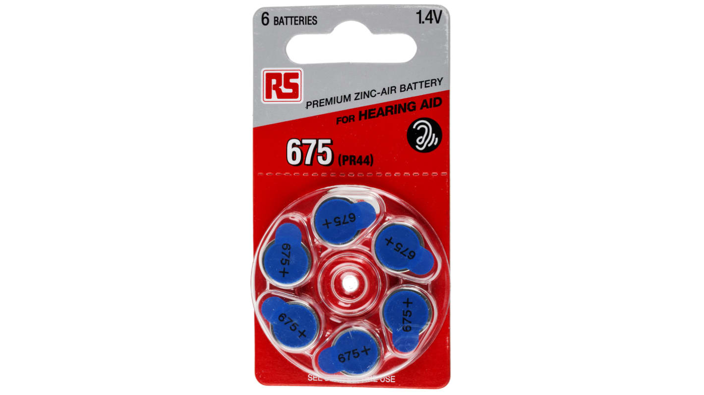 RS PRO ボタン電池, 空気亜鉛電池, 1.4V