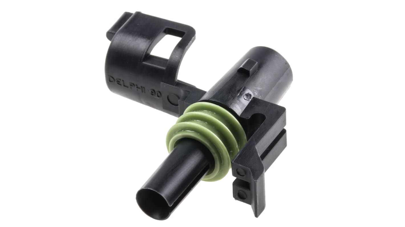 Conector de automoción Delphi Weather-Pack Hembra de 1 vía en 1 fila, 20A, terminación: Crimpado