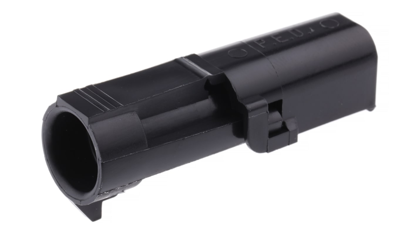 Delphi, Weather-Pack Automotive Connector Plug Black Cable Mount 1 Way, Crimp Termination 12010996