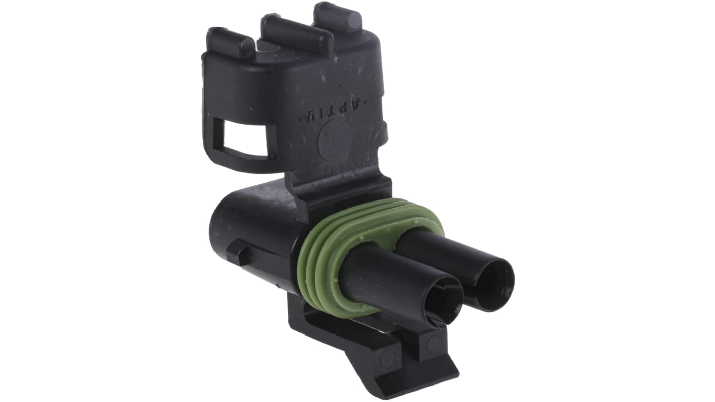 Connettore automotive Delphi, Femmina, 20A, 2 vie, file, Montaggio su cavo