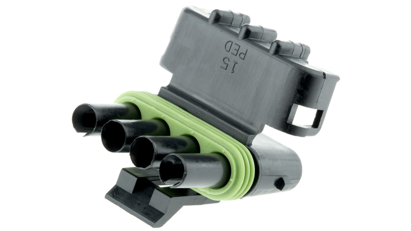 Connettore automotive Delphi, Femmina, 20A, 4 vie, Montaggio su cavo