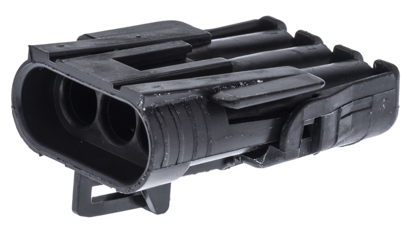 Delphi, Weather-Pack Automotive Connector Plug Black Cable Mount 3 Way, Crimp Termination 12020827