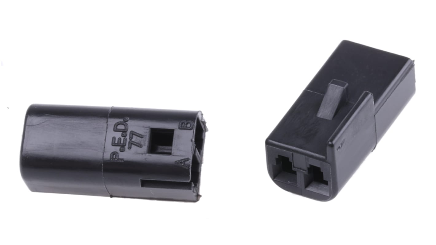 Delphi, Metri-Pack 150 Automotive Connector Socket Black Cable Mount 2 Way, Crimp Termination 12047662