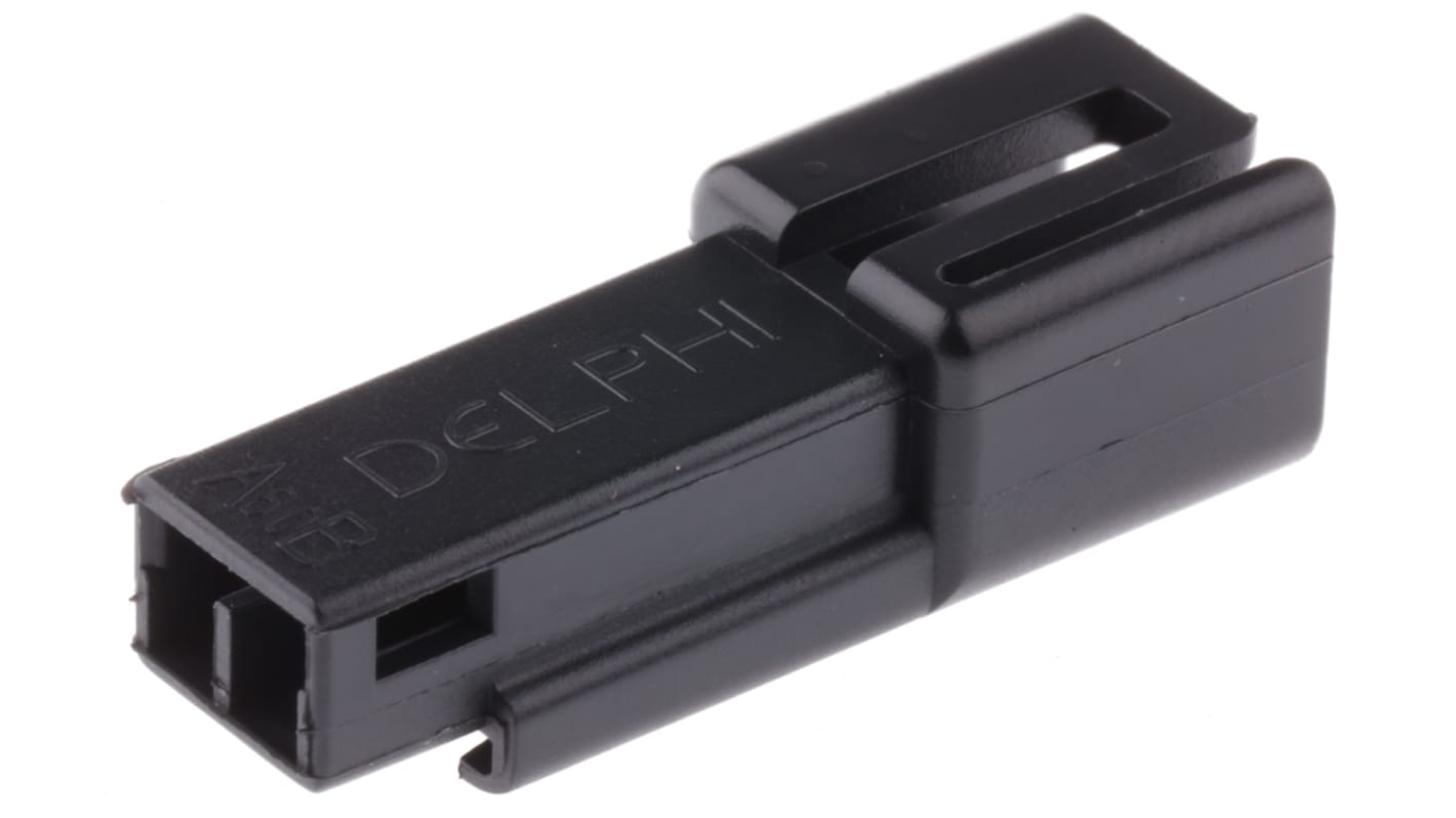 Delphi, Metri-Pack 150 Automotive Connector Plug Black Cable Mount 2 Way, Crimp Termination 12047663