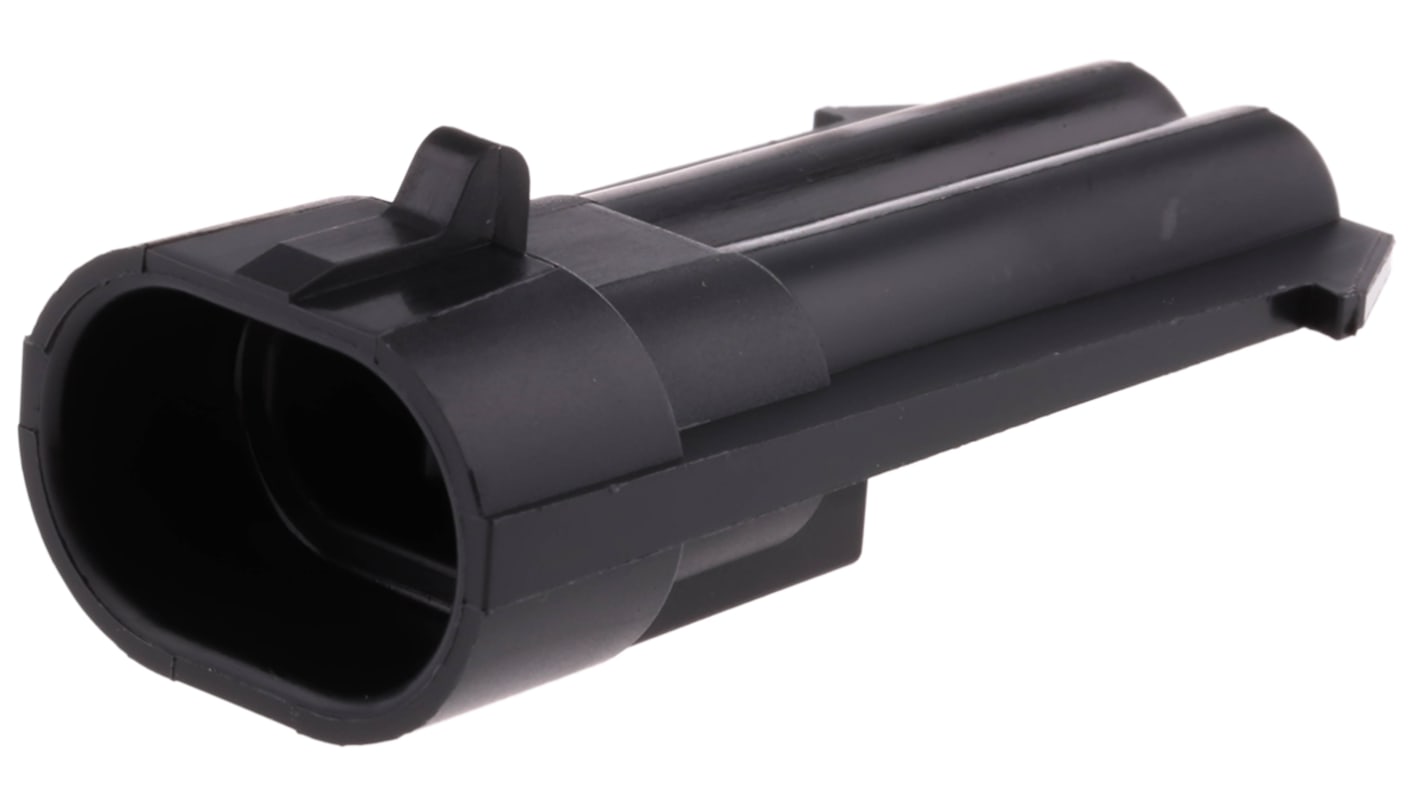 Delphi, Metri-Pack 150 Automotive Connector Plug Black Cable Mount 2 Way, Crimp Termination 12162000