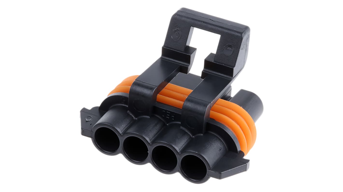 Connettore automotive Delphi, Femmina, 14A, 4 vie, file, Montaggio su cavo
