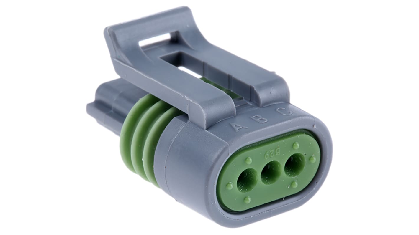 Delphi Metri-Pack 150.2 Pull-To-Seat Automotive, Kfz-Steckverbinder, Buchse, 3-polig, Grau / 1-reihig, 14A