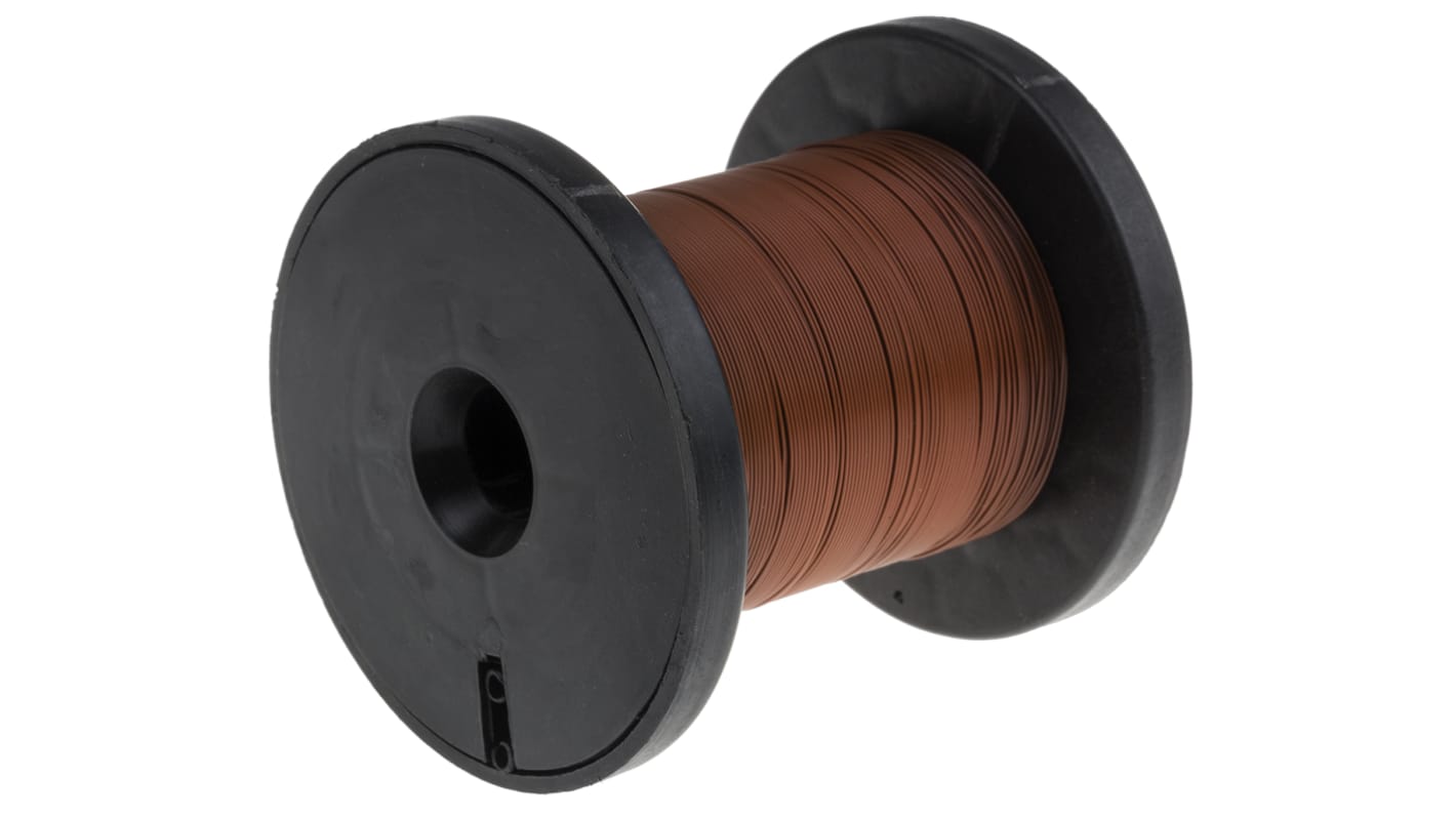RS PRO Brown 0.05 mm² Equipment Wire, 30 AWG, 1/0.25 mm, 50m, ETFE Insulation