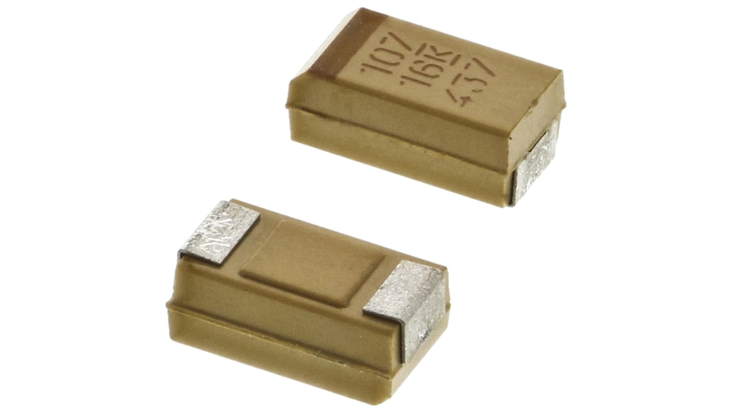 KEMET タンタルコンデンサ,100μF,16V dc,C,T491C107K016AT