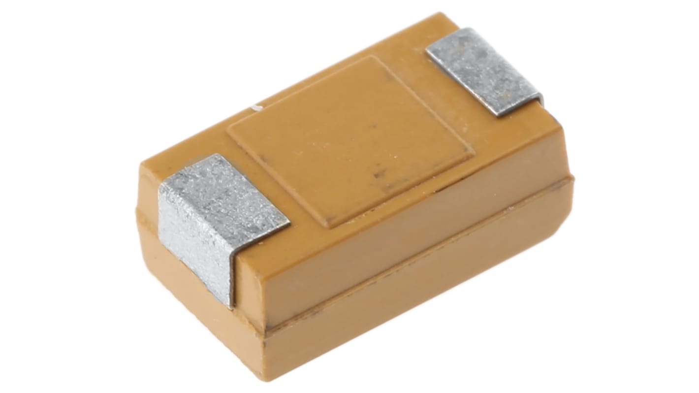 Condensatore al tantalio KEMET, 220μF, 16V cc, serie T491, ±10%, +125°C, package D