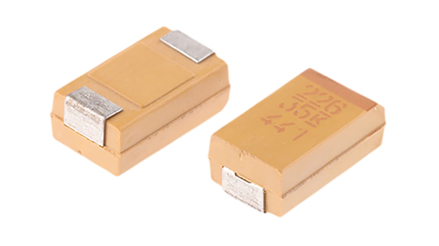 KEMET 22μF MnO2 Tantalum Capacitor 35V dc, T491 Series