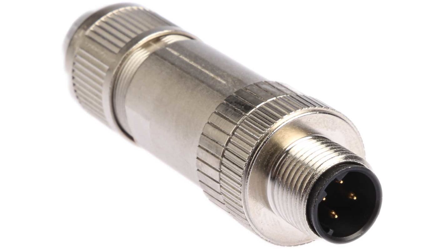Phoenix Contact M12圆形连接器插头, 4芯, 电缆安装, IDC端接, 1.75A, 60.0V, IP67, SACC系列