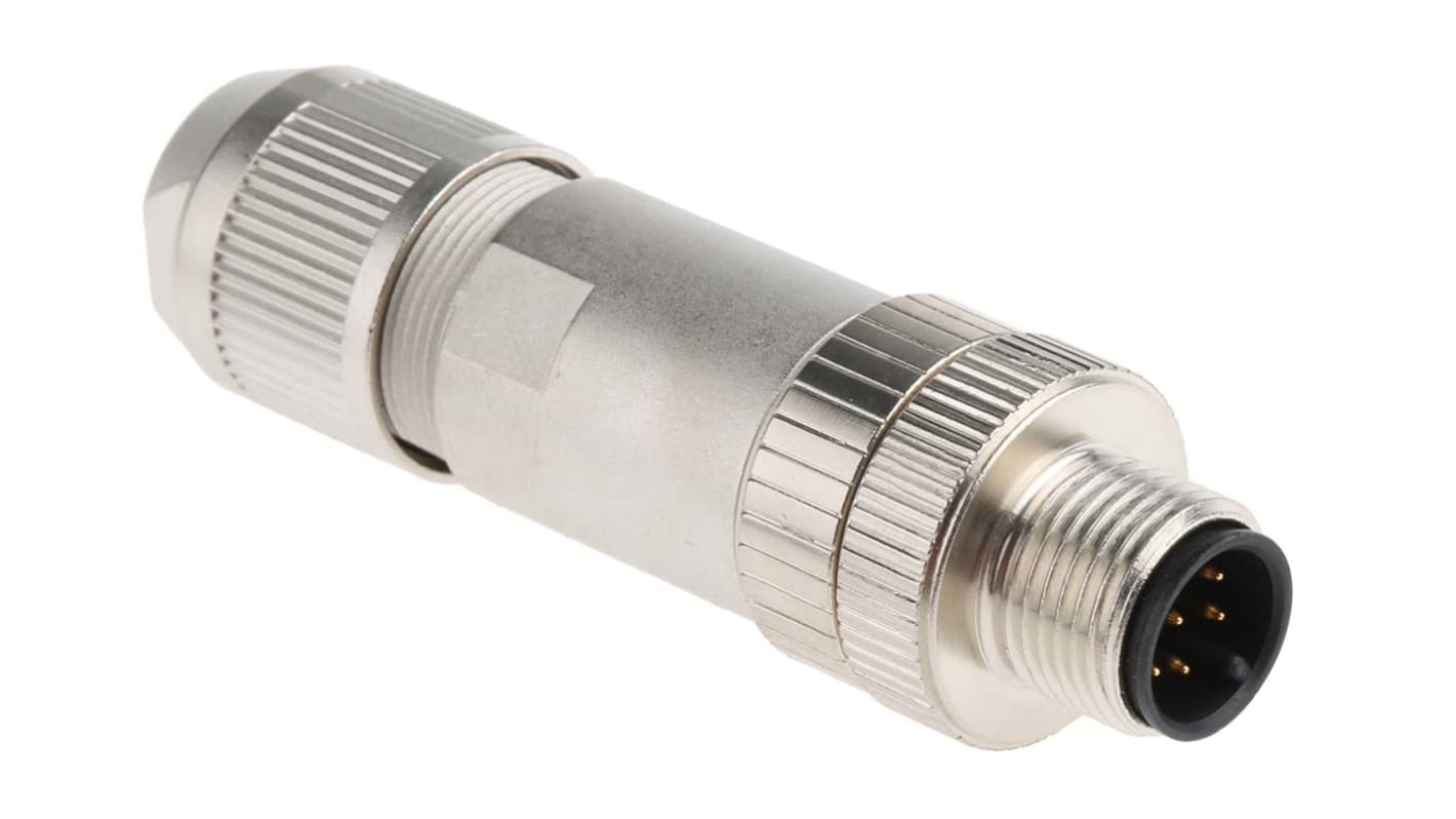 Phoenix Contact M12圆形连接器插头, 8芯, 电缆安装, IDC端接, 2A, 30 V 交流, IP67, SACC-M12MS-8Q SH系列