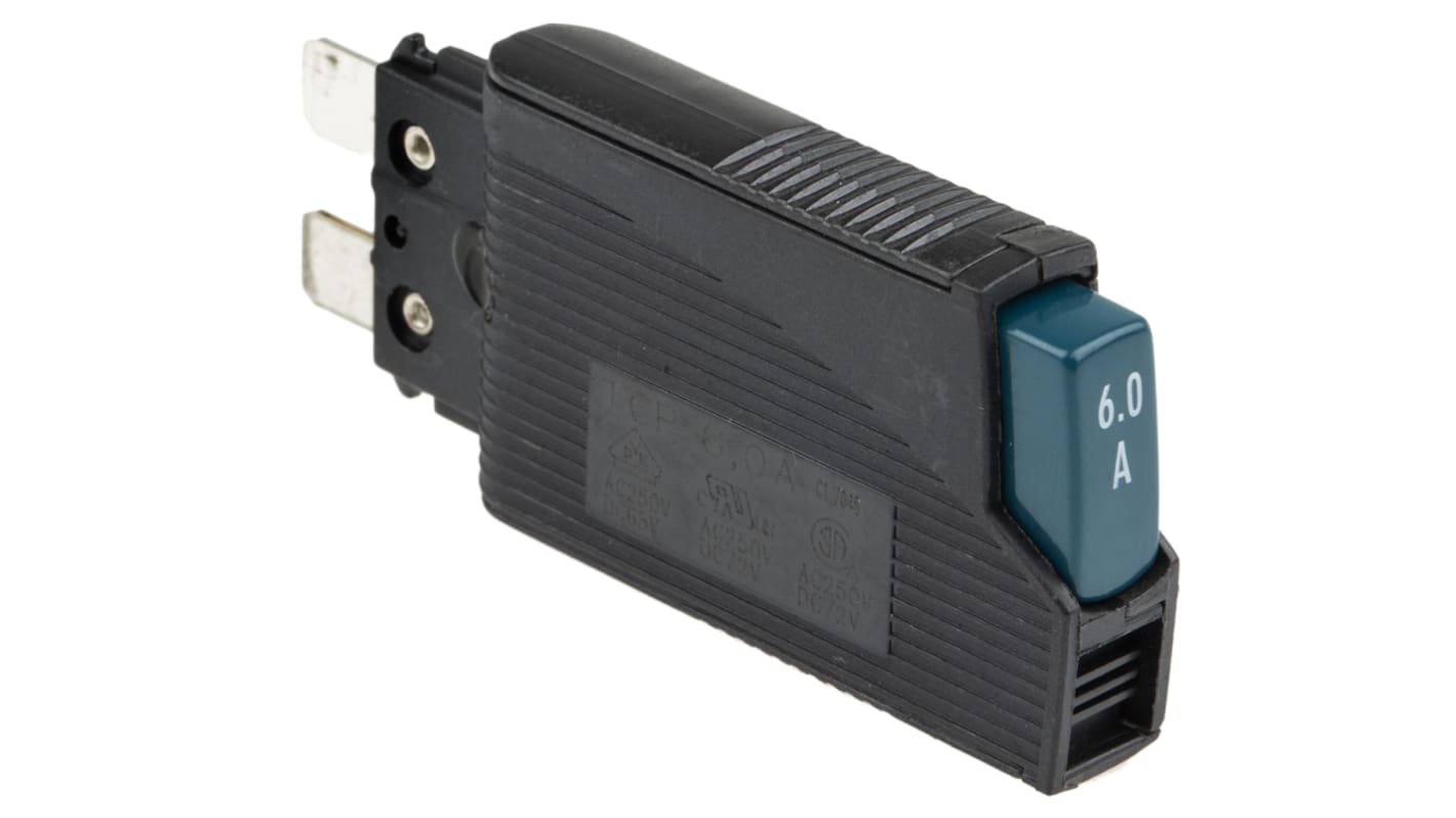 Phoenix Contact 6A 1P热断路器, 65 V dc, 250V 交流, TCP 6A系列