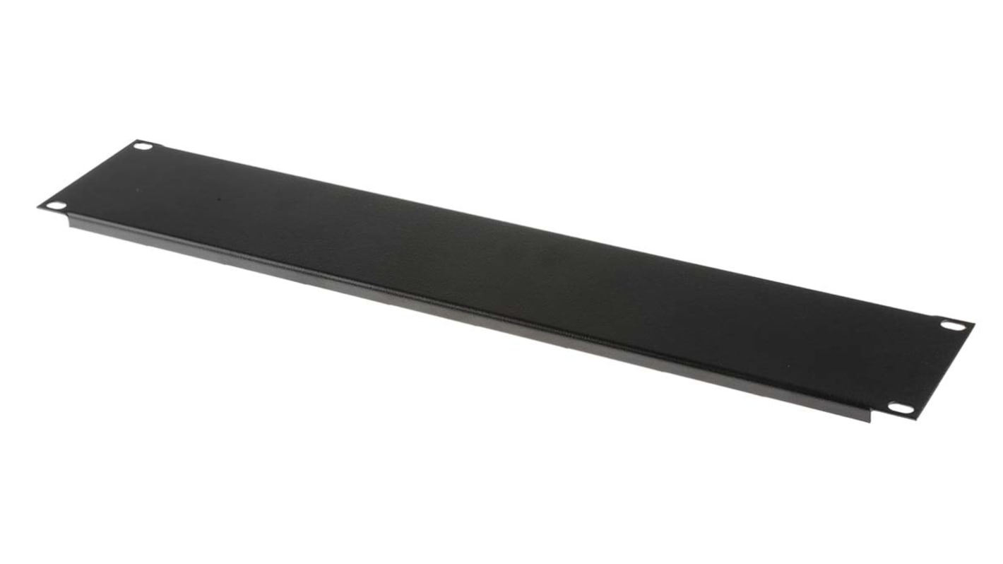 Panneau d'obturation 2U RS PRO, 483 x 9mm, Noir