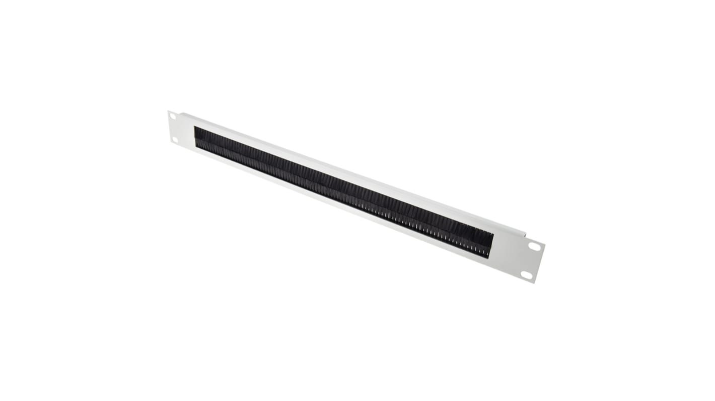 RS PRO Steel Cable Entry Panel for Use with 1U Rack Unit, 483 mm x 10 mm x 1 Uin