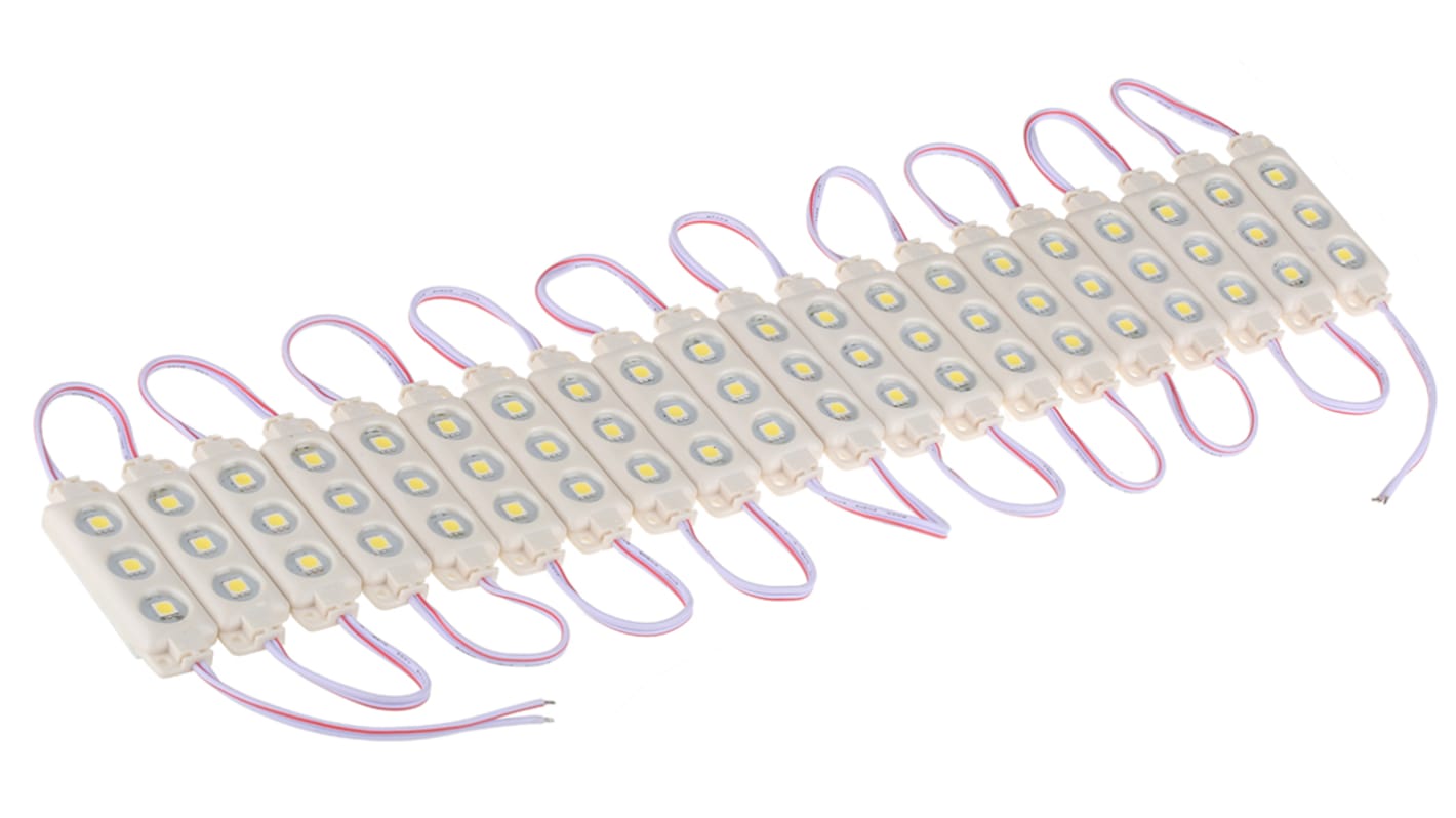 JKL Components 12V White LED Strip Light, 6000K Colour Temp, 68.2mm Length
