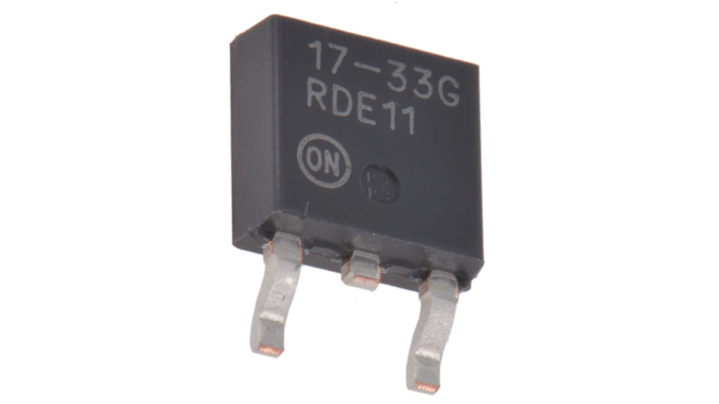 onsemi LDO稳压芯片, 3.3 V输出, 2.2A最大输出, 单路输出, DPAK, 3针, 贴片安装, 0 °C→+125 °C, ±1%精度