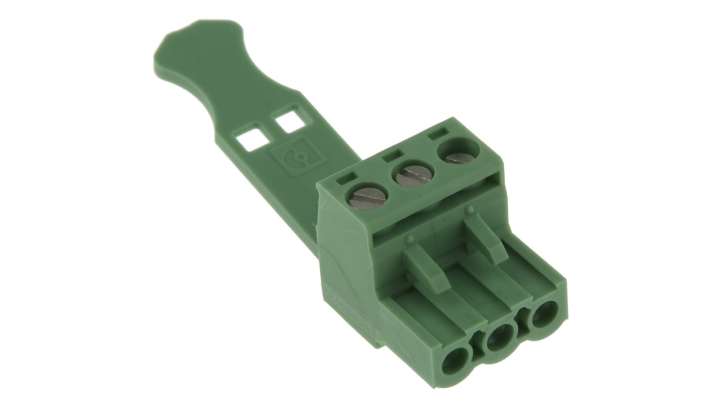 Phoenix Contact, 5.08mm Pitch, MSTB 2.5/ 3-STZ-5.08, 3 Way, , Pluggable Terminal Block, Plug, Plug-In, Screw