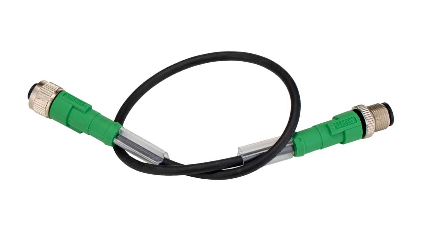 Phoenix Contact SAC-4P-M12MS/ 0.3-PUR/M12FS konfektioniertes Sensorkabel 4-adrig, Buchse gerade / M12 Stecker gerade,