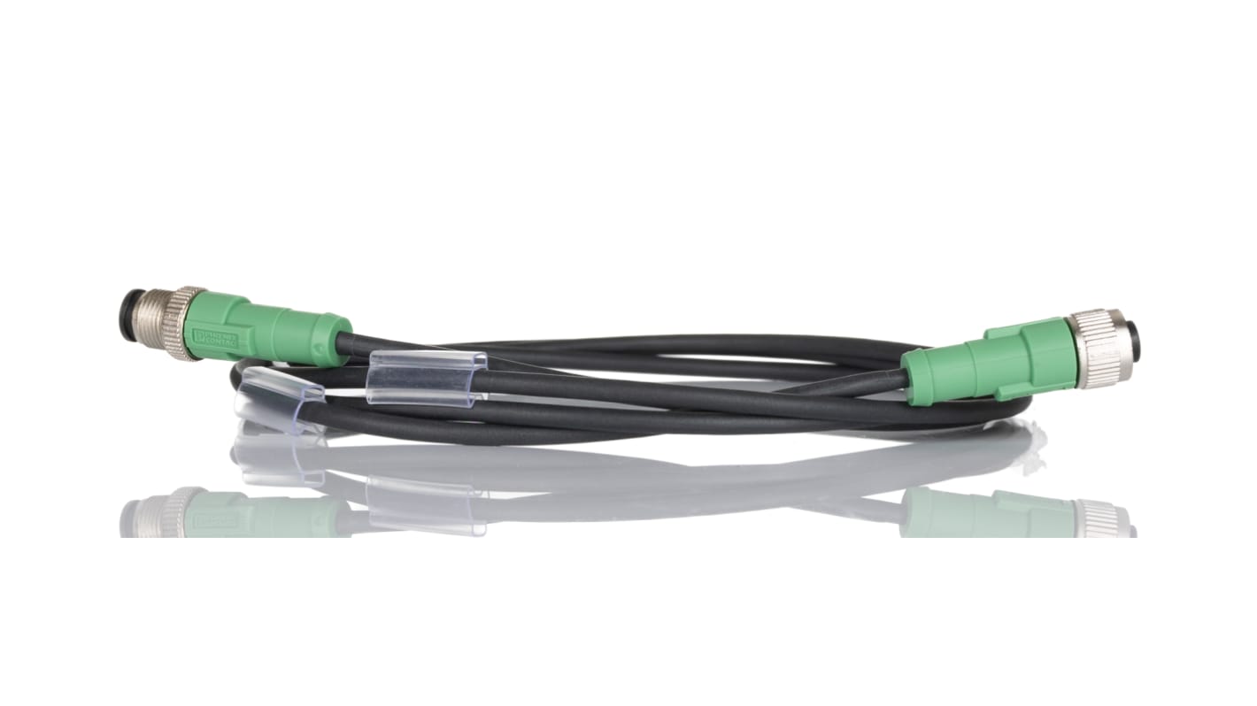 Phoenix Contact SAC-4P-M12MS/ 1.5-PUR/M12FS konfektioniertes Sensorkabel 4-adrig, Buchse gerade / M12 Stecker gerade,