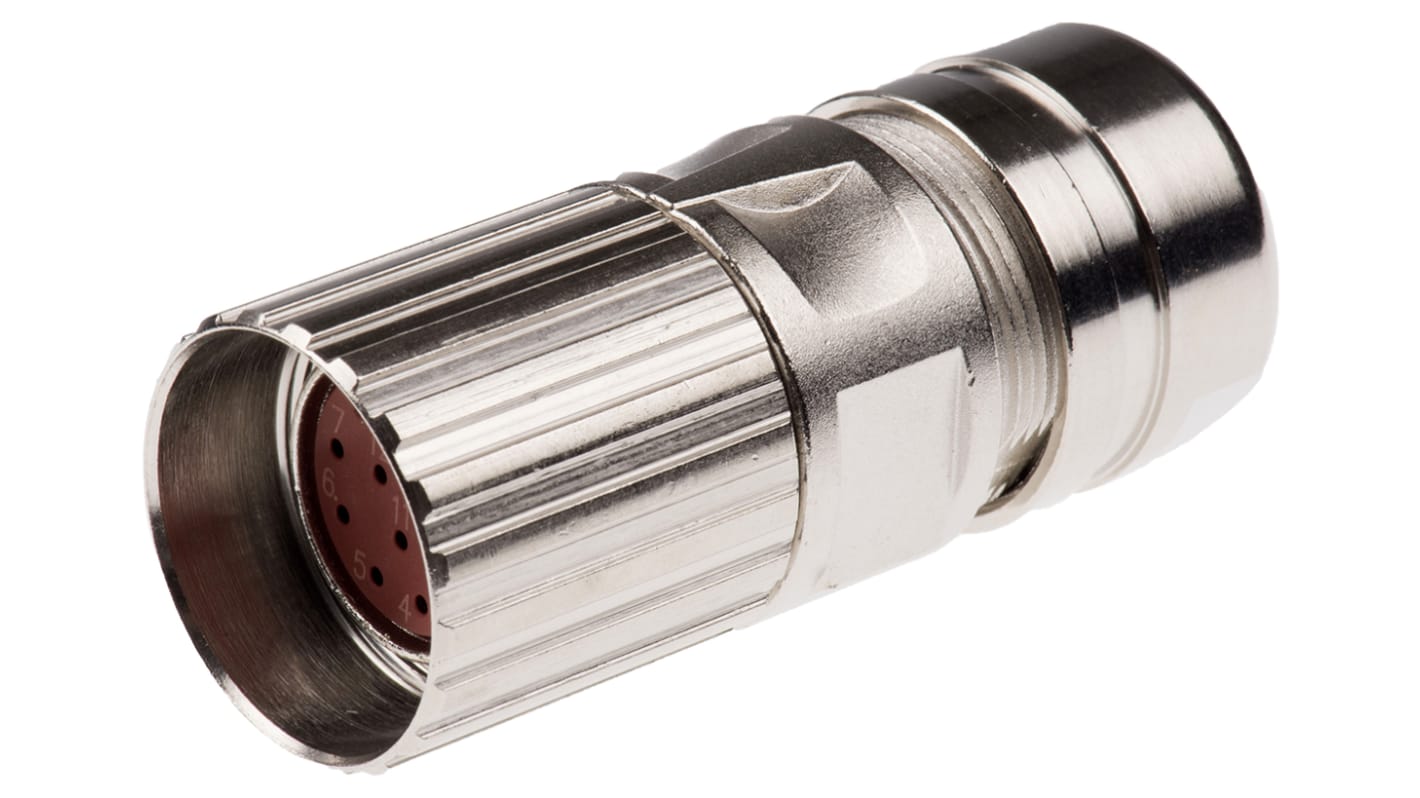 Phoenix Contact M23圆形连接器插头, 12芯, 电缆安装, 压接端接, 8.0A, 150.0 v, IP67, RF系列