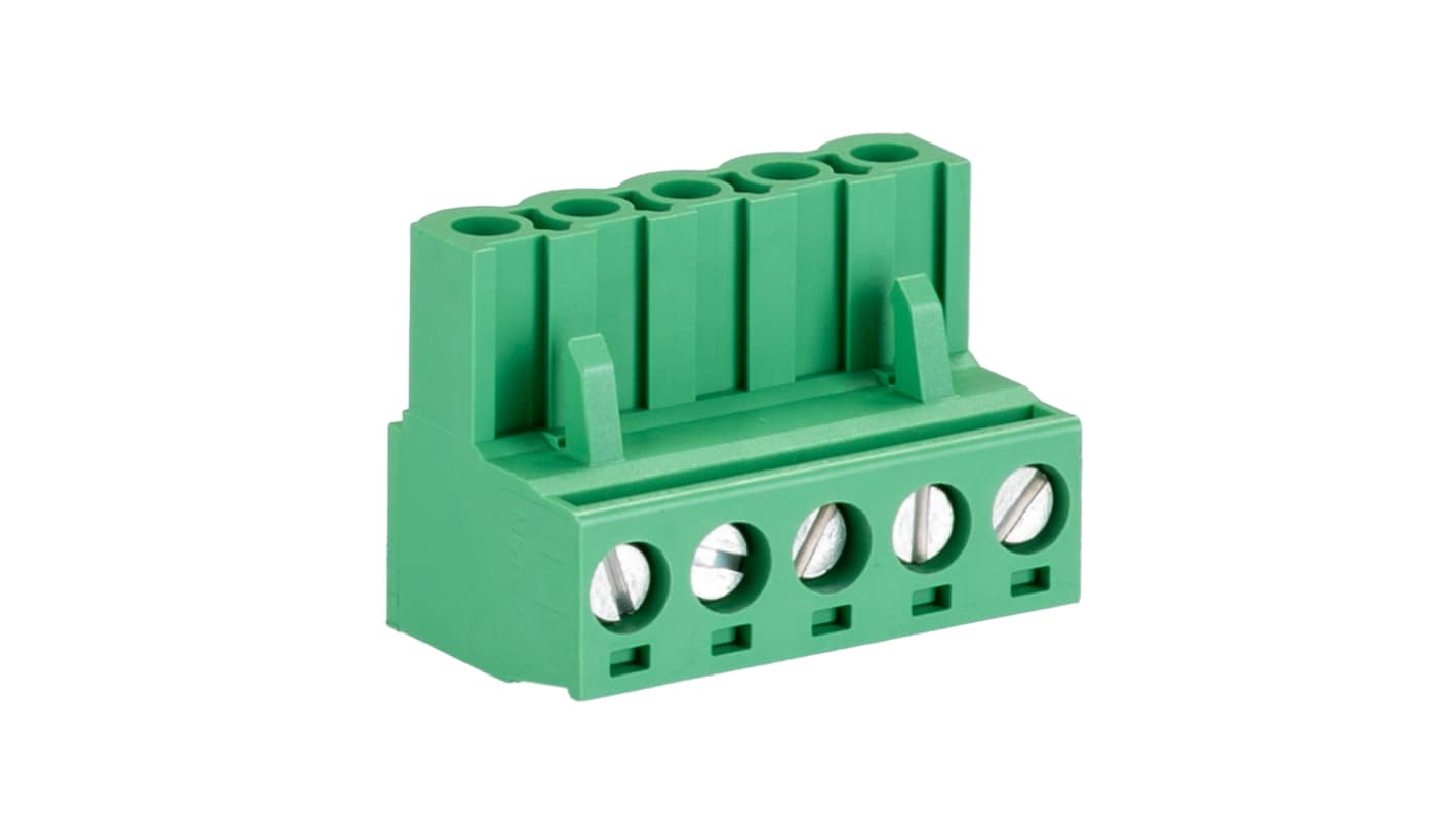 Phoenix Contact, 5mm Pitch, MSTB 2.5/5-ST BD:1-5, 5 Way, , Pluggable Terminal Block, Plug, Plug-In, Screw Termination,