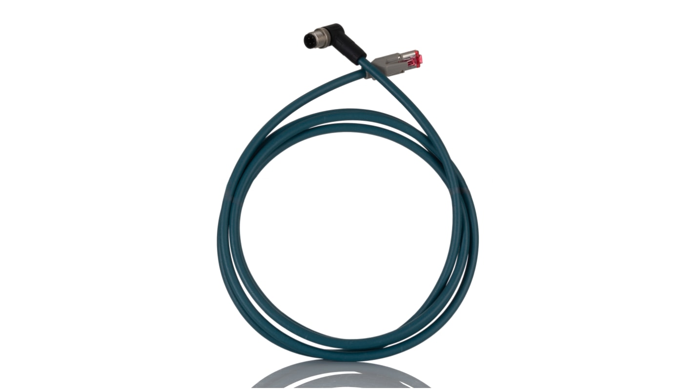 Cable Ethernet Cat5 apantallado Phoenix Contact de color Azul, long. 2m, funda de Poliuretano, IEC 60332-1