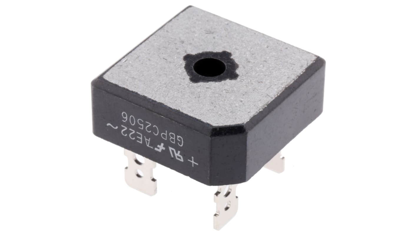 onsemi Bridge Rectifier, 25A, 600V, 4-Pin