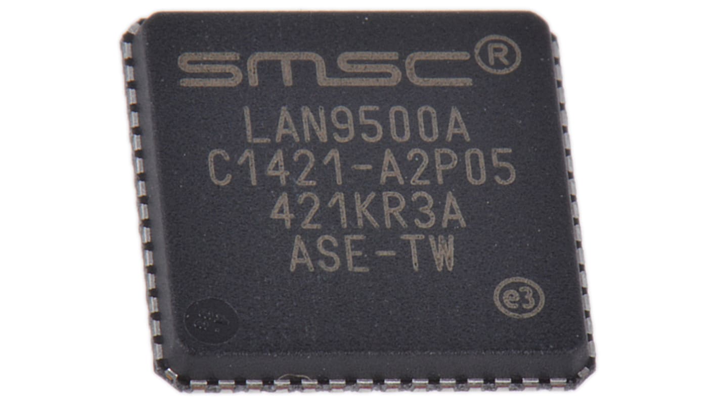 LAN9500A-ABZJ | Microchip イーサネットコントローラ, 100Mbps