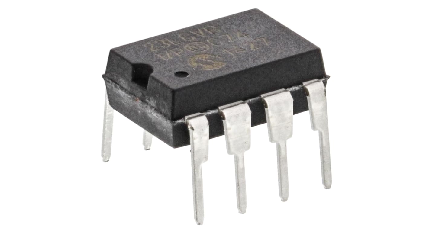 Microchip 1Mbit 20MHz同步SRAM, 8Bit每字组, 128K x 8 位, 8针