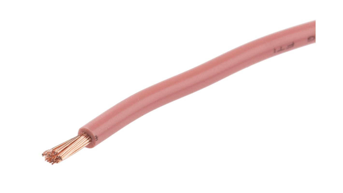 RS PRO Pink 2.5mm² Hook Up Wire, 14AWG, 50/0.25 mm, 100m, PVC TI3 Insulation