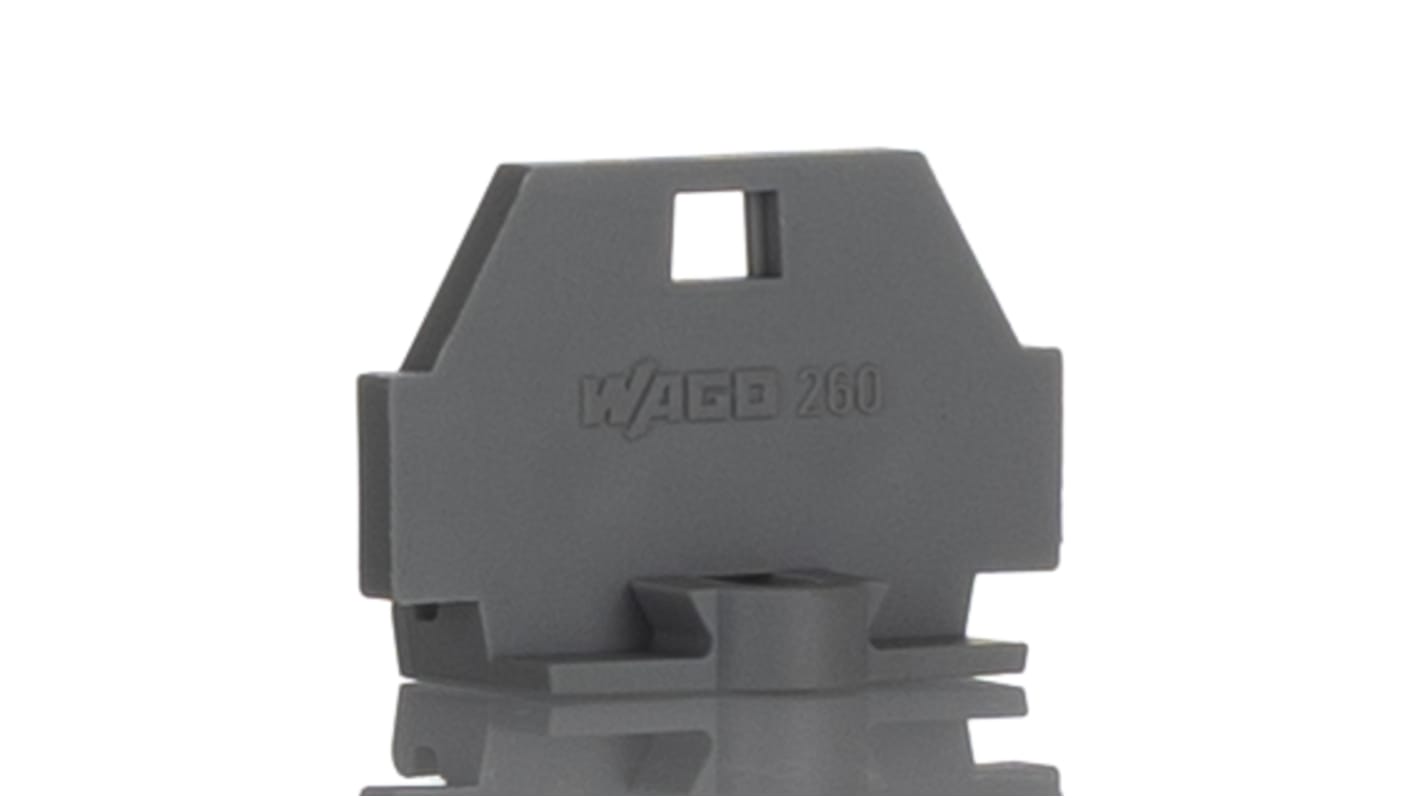 Piastra terminale con flangia di montaggio WAGO, serie 260