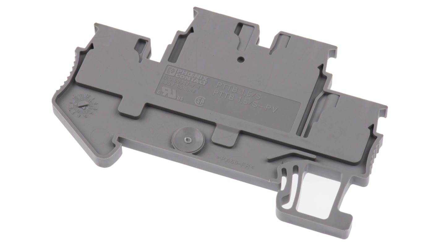 Phoenix Contact 3208511 PTTB 1.5/S Series Grey, 1.5mm², Double-Level, Push In Termination