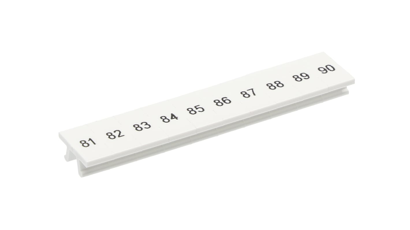 Phoenix Contact, ZB5.LGS :81 -90 Marker Strip for use with  for use with Terminal Blocks