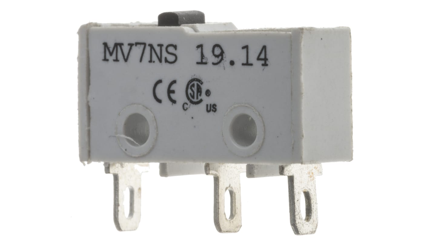 RS PRO Plunger Subminiature Micro Switch, Solder Terminal, 2 A @ 250 V ac, SPST