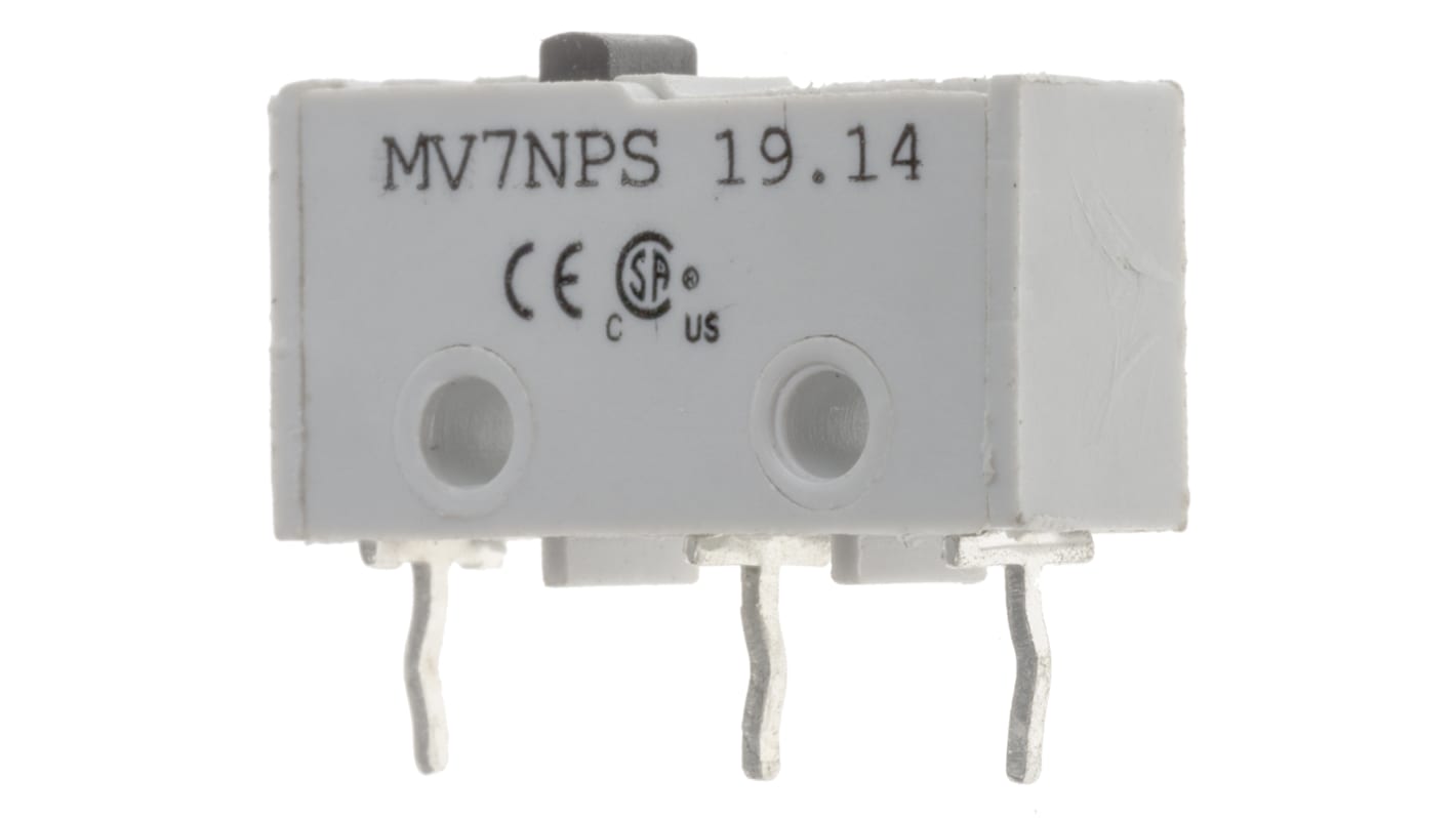 RS PRO Plunger Subminiature Micro Switch, Solder Terminal, 2 A @ 250 V ac, SPST