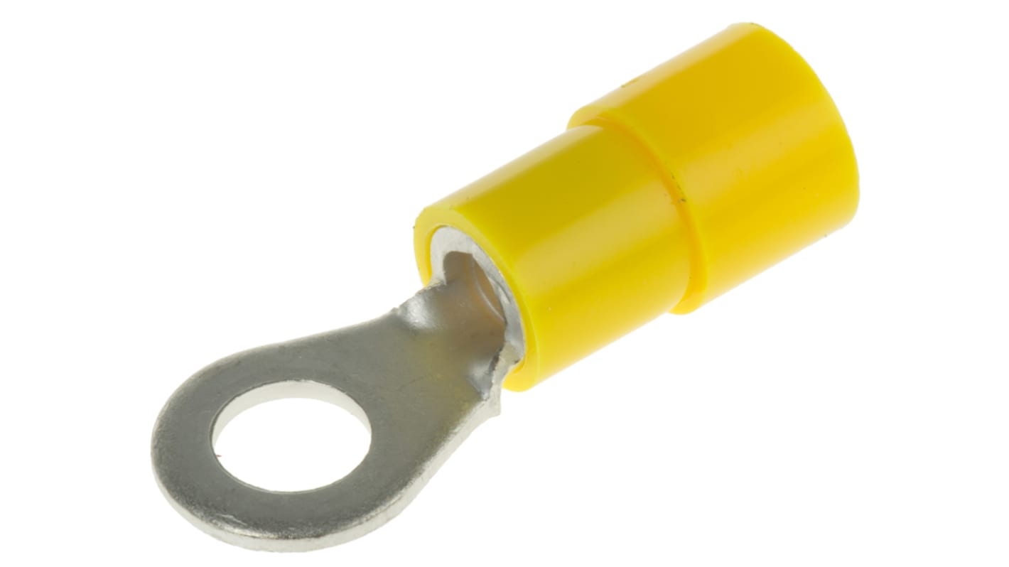 Phoenix Contact, C-RCI 6/M5 Insulated Ring Terminal, M5 Stud Size, 4mm² to 6mm² Wire Size, Yellow